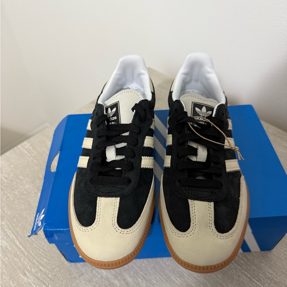 Adidas Samba Black and Cream Sneakers - Picture 3 of 5